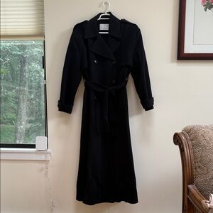 The Frankie Shop Classic Black Trench Coat